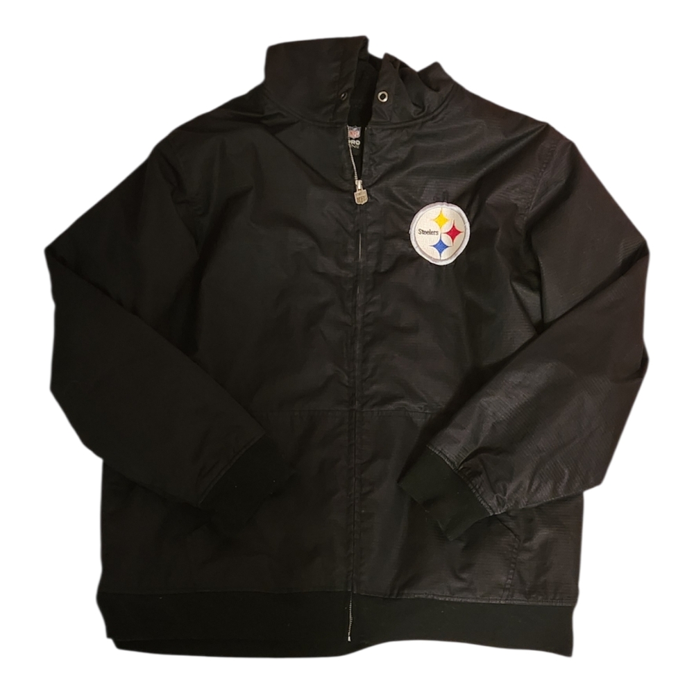 Pittsburgh Steelers Black Womens XL NFL Foodball Windebreaket Jacket